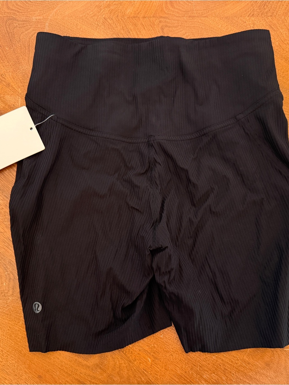 lululemon athletica Black Ribbed Women’s Athletic Bike Shorts